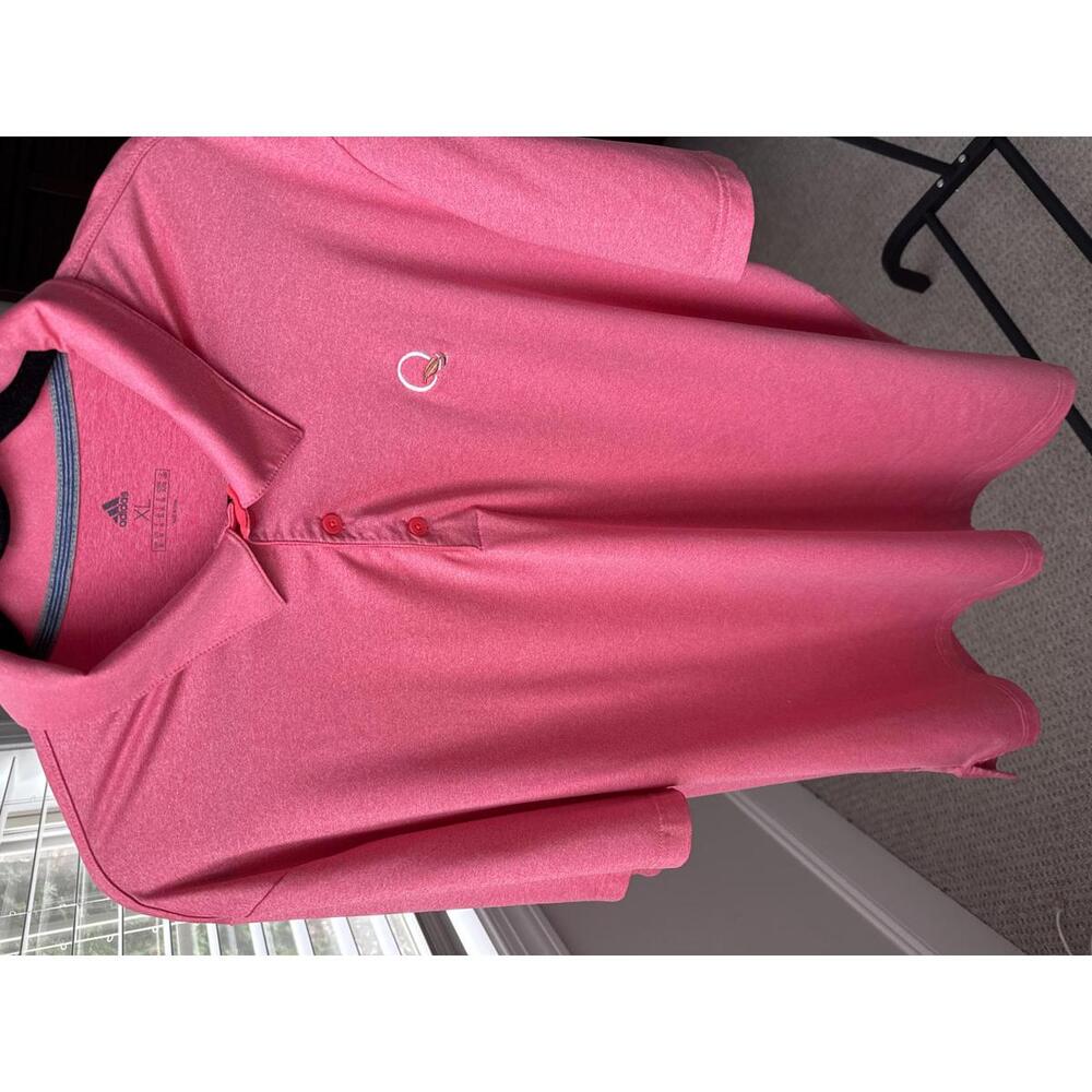 Adidas Men's XL Pink Polo Shirt Quail Hollow